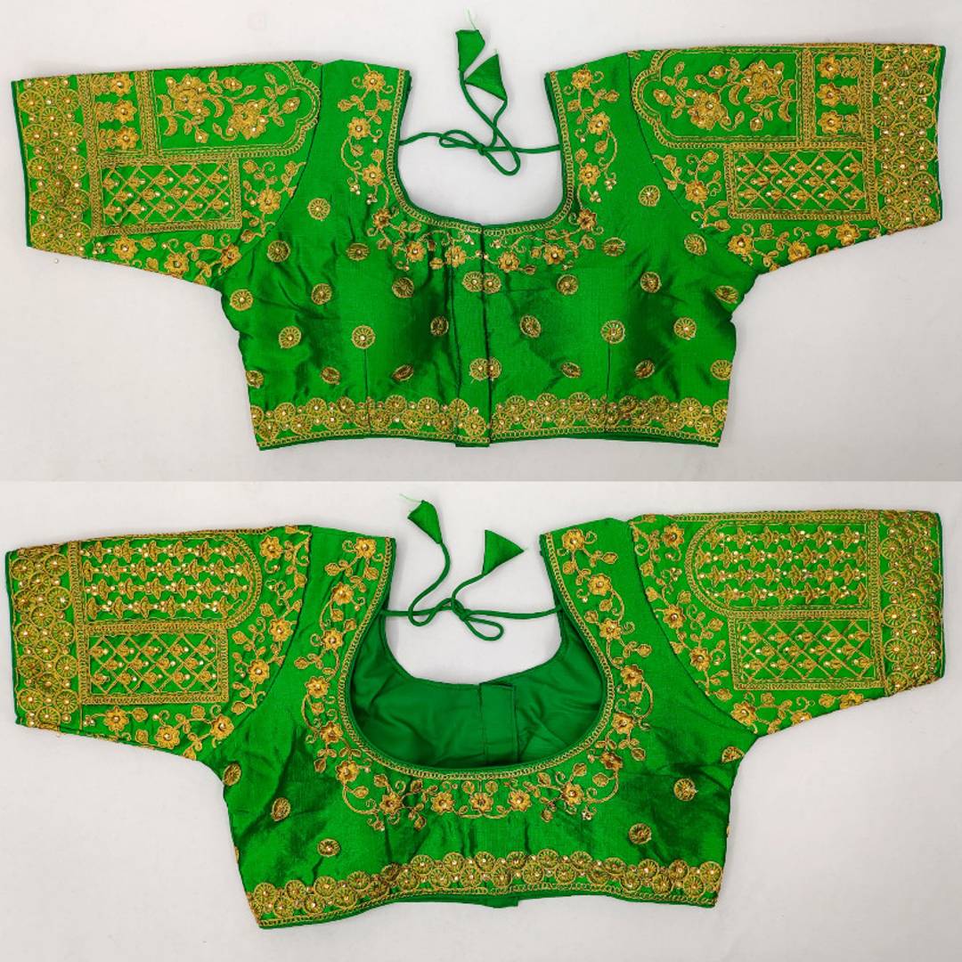 Phantom Silk Zari Embroidered Stitched Blouses